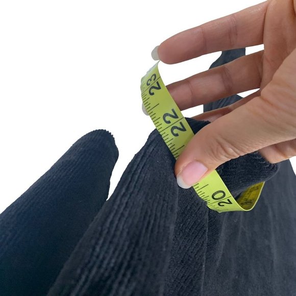 Vintage 90s Black Long Sleeve Unstructured Turtleneck Below Knee Dress XL - Picture 4 of 8